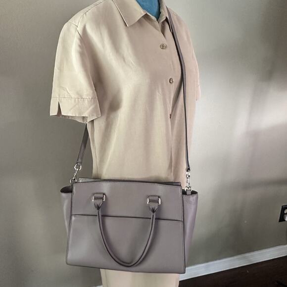 Kate Spade Leather Taupe Handbag with crossbody strap. - Picture 4 of 15